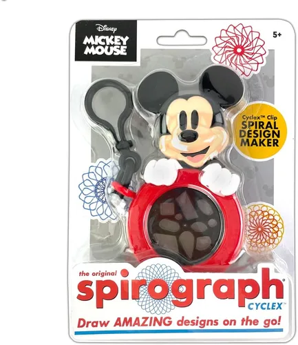 Spirograph Cyclex Clip Mickey Mouse - Disney - La manera fácil de hacer innumerables diseños increíbles - Rueda giratoria para plantilla - Viajes a