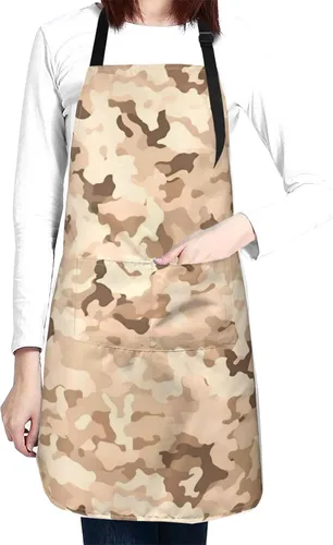 Miniatura 16 de Perinsto Waterproof Apron with 2 Pockets Kitchen Chef Aprons Bibs for Cooking Baking