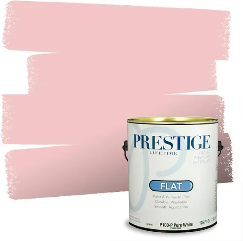 Miniatura 29 de Prestige Paints E100-T-SW6591 Pintura exterior e imprimación en uno, 1 galón, plano, combinación comparable de Sherwin Williams Amaryllis, 1 galón
