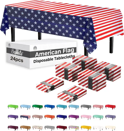 Miniatura 8 de Party Solids Mantel rectangular de plástico color azul aguamarina, 54 x 108 pulgadas, paquete de 24
