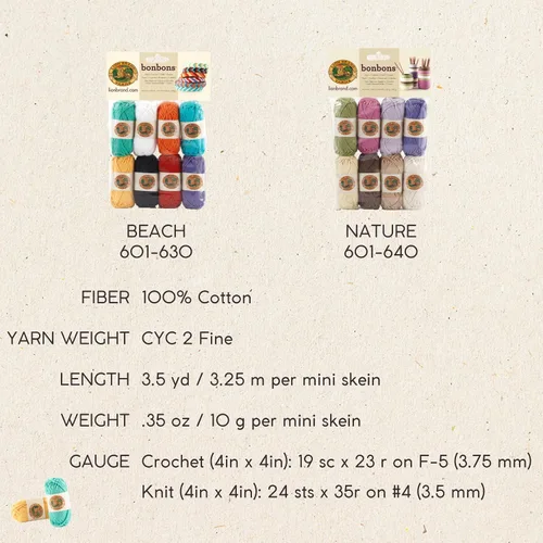 Miniatura 7 de Lion Brand Yarn Paquete de hilo BonBons Brights