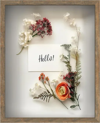 Miniatura 21 de FrameWorks Marco de Caja de Sombra de Madera Negra de 8" x 8" – Vitrina con Parte Trasera de Fieltro Suave, Caja de Memoria con Vidrio Templado