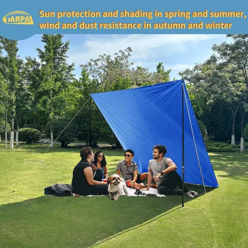 Miniatura 5 de TARPAL Lona azul de 4 x 12 pies, lonas de resistencia media de 8 mil impermeables, resistentes a desgarros con ojales de metal, adecuadas