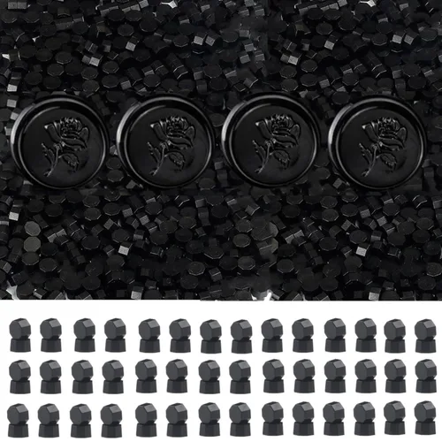 Miniatura 16 de 720 unidades de cuentas de cera para sellos, cuentas de cera de 0,55 lb, cuentas de cera octogonales para sello de cera, perfectas para sellos
