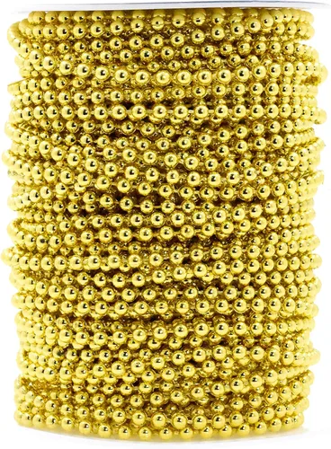 Miniatura 12 de Mandala Crafts Rollo de cadena de perlas negras de 0.157 pulgadas (0.157 in), guirnalda de perlas de 44 yardas para decoración de bodas, arreglos