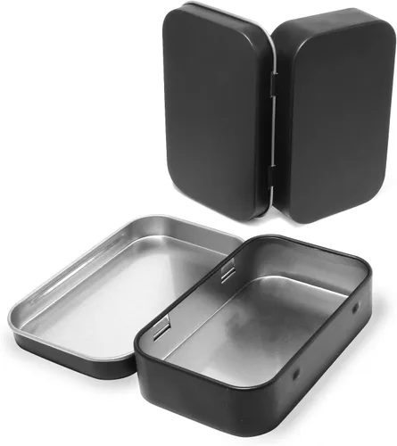 Miniatura 2 de Murtenze 12 recipientes de metal con bisagras, caja de almacenamiento portátil con tapa abatible para joyería de boda, contenedor de bálsamo labial