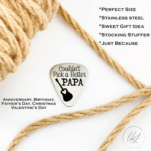Miniatura 3 de No Podría Escoger un Mejor Papá Idea de Regalo Púa de Guitarra Regalo de Navidad para Papá Toca la Guitarra FBA-NO-PODRIA-ESCOGER (Papá)