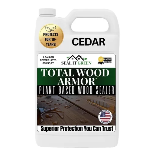 Miniatura 9 de Seal It Green Extreme Total Wood Sellador Black Lava Tinte y sellador de madera duradero en uno Protección profunda para cubiertas, vallas