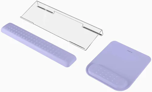 Miniatura 15 de MOSISO Soporte para Teclado de Computadora y Reposamuñecas para Teclado y Conjunto de Alfombrilla de Ratón, Conjunto de Reposamuñecas de Masaje