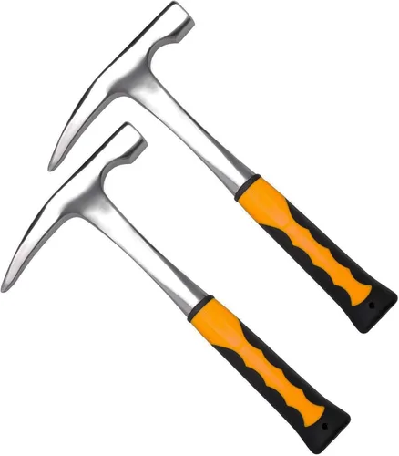 Miniatura 10 de KEILEOHO Paquete de 2 martillos de 32 onzas con mango antideslizante, martillo geólogo de acero de 11.8 pulgadas, martillo de mampostería forjado