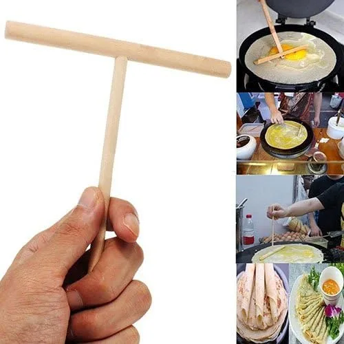 Miniatura 2 de wsloftyGYd Crepe Maker Pancake Masa Esparcidor de Madera Palo de Cocina Casa Kit de Herramientas DIY