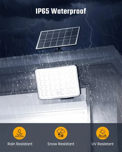 Miniatura 6 de Luces Solares para Exteriores Brillantes, Luz Solar de Anochecer a Amanecer con Batería de 3000mAh, IP65 Impermeable Control Remoto Luz