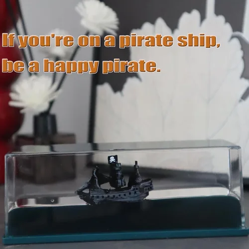 Miniatura 2 de PTAEXCEL Barco insumergible en una caja, botella de deriva fluida de crucero, juguete de crucero insumergible, decoración de modelo de deriva