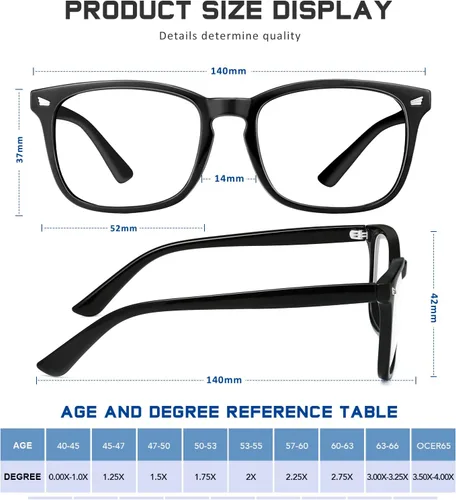 Miniatura 2 de 5 Pack Reading Glasses for Women Men, Blue Light Blocking Computer Readers UV Glare Varios