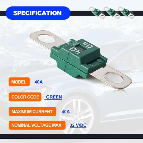 Miniatura 5 de 3 piezas de fusibles AMI/Midi, alta corriente de 40A, para coches, autobuses, camiones, caravanas, vehículos de construcción, coche de pasajeros