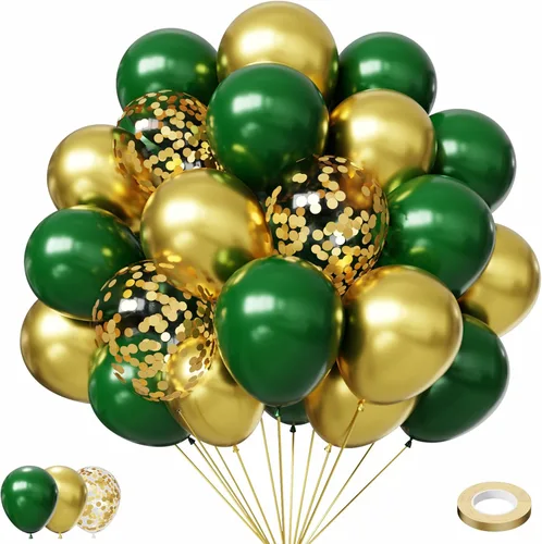 Miniatura 23 de Globos negros y metálicos plateados, 50 piezas de globos negros y plateados de 12 pulgadas, globos para fiestas para cumpleaños, graduación, Año