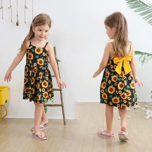 Miniatura 39 de Vestido de verano para niños pequeños, con diseño de dinosaurio, sin espalda, con lazo, vestido de playa de cumpleaños