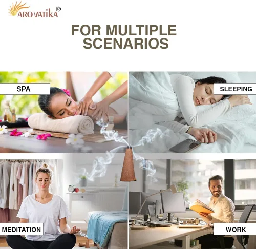 Miniatura 4 de ARO VATIKA Vedic Natural Masala 120 conos de incienso en paquete de 12 cajas 12 fragancias surtidas conos Dhoop Lo mejor para oración, reiki