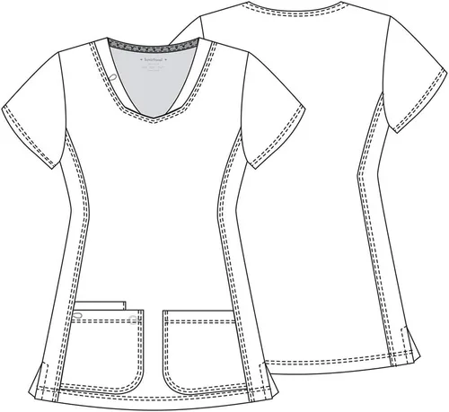 Miniatura 5 de HeartSoul Break on Through - Conjunto de ropa quirúrgica con cuello en V 20710 y pantalón con cordón 20110