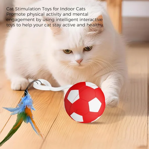 Miniatura 7 de VIWIK Juguetes interactivos para gatos de interior, juguete de bola de gatito activado por movimiento automático, juguetes de estimulación