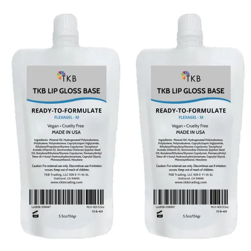 Base de brillo labial TKB (Flexagel M) | Listo para formular| Hidratante, alto brillo, transparente, vegano y libre de crueldad| Fabricado en