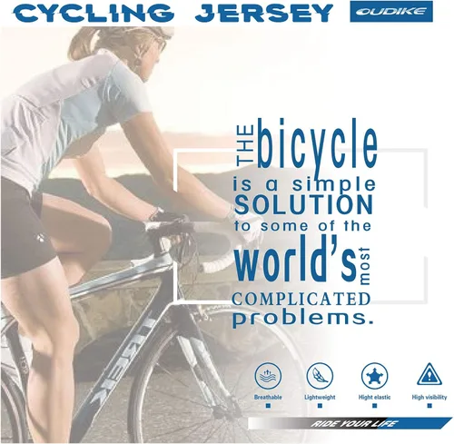 Miniatura 7 de Conjunto de camiseta de ciclismo de manga corta transpirable con acolchado 3D