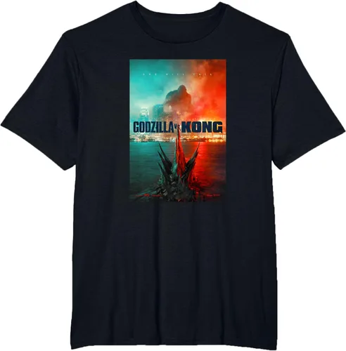 Miniatura 27 de Godzilla vs Kong - Camiseta oficial con póster, Negro