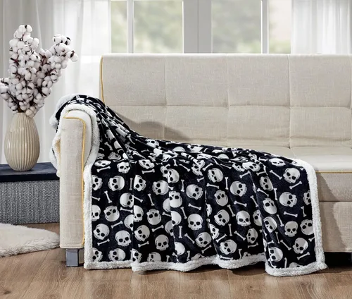 Miniatura 36 de Elegant Comfort Manta de Sofá Reversible de Sherpa Sólida, Manta para Todas las Estaciones - Súper Suave, Acogedora y Afelpada - Manta Decorativa