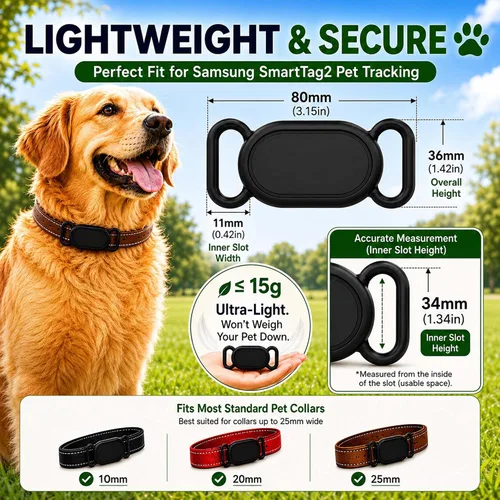 Miniatura 2 de Funda para collar de perro (2 unidades) para Galaxy Smarttag2, funda de silicona impermeable para gato, accesorio de cubierta protectora resistente
