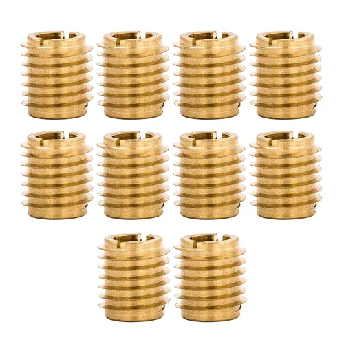 Miniatura 19 de E-Z LOK Inserto roscado para cuchillo para madera dura, insertos de rosca de latón, 10-24 roscas internas, 0.500 pulgadas de longitud, paquete de 25