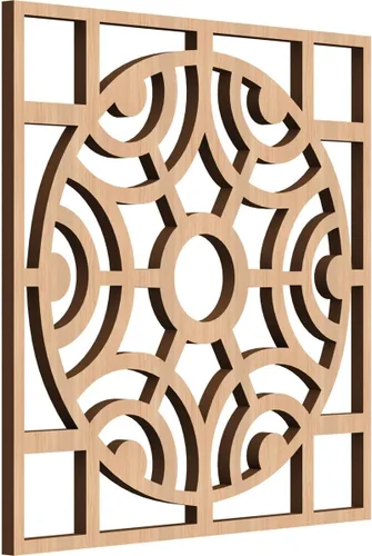 Miniatura 9 de Walton Paneles de pared decorativos de madera con calado, pequeños, 11 3/8 pulgadas de ancho x 11 3/8 pulgadas de alto x 1/4 pulgadas de alto, nogal
