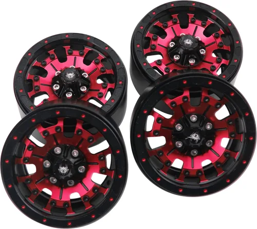 Miniatura 3 de ShareGoo - Llantas de metal Beadlock de 1.9 pulgadas, cubos hexagonales de 0.472 in, 10 radios compatibles con Traxxas TRX4 Axial SCX10 RC4WD D90