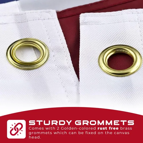 Miniatura 2 de Shop72 Bandera estadounidense, bandera estadounidense de 3 x 5 para exteriores, resistente, estrellas bordadas, lealtad a Estados Unidos, bandera