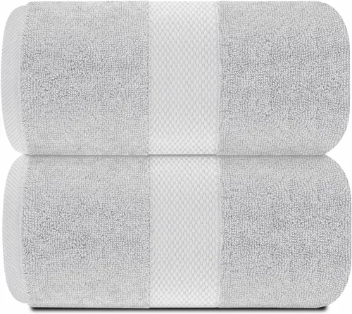 Miniatura 2 de Toallas de baño de lujo suaves White Classic - 650 GSM Toallas de baño de algodón de lujo extra grandes 35x70 Altamente absorbentes y de secado
