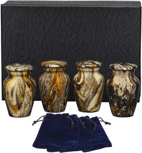 Miniatura 16 de Eternal Harmony Urna grande para cenizas, urna de cremación masculina y femenina para cenizas humanas con acabados elegantes, sello seguro y bolsa