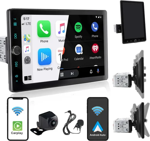 Miniatura 10 de Estéreo de coche de un solo DIN con reproductor de CD/DVD Bluetooth Radio FM/AM/RDS Receptor de audio USB SD AUX