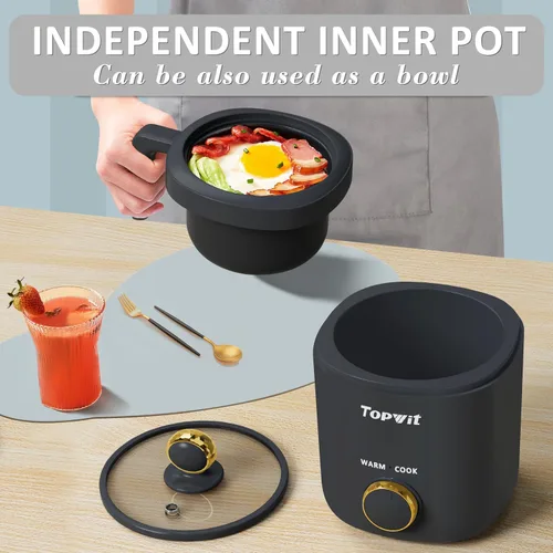 Miniatura 7 de Topwit Olla eléctrica caliente y olla de arroz pequeña de 1.2L