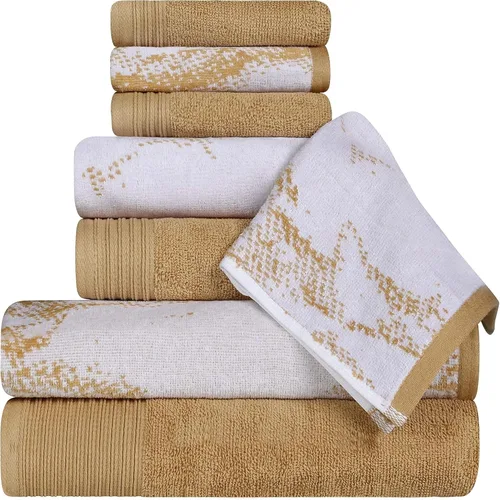 Miniatura 21 de SUPERIOR Juego de 6 toallas de algodón surtido de 6 piezas, incluye 2 toallas de baño, 2 manos, 2 toallas faciales, suaves, absorbentes, accesorios