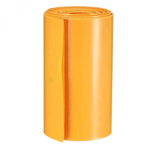 Miniatura 7 de uxcell Tubo termorretráctil de PVC de envoltura de batería de 4.134 in de ancho plano para 18650 16.4 ft de longitud transparente