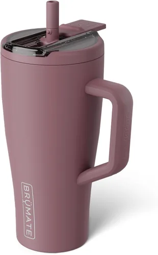 Miniatura 103 de BrüMate Era Flip - Vaso de 30 onzas con tapa con pajilla cubierta 100 % a prueba de fugas, popote higiénico cubierto, botella de agua de acero