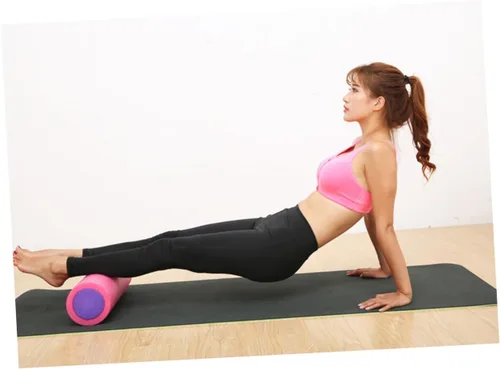Miniatura 7 de Epe Yoga Roller Columna Sólida Fitness Masaje Stick Azul Herramienta de Equilibrio Alto Elástico para Pilates Alivio Muscular y Cuerpo