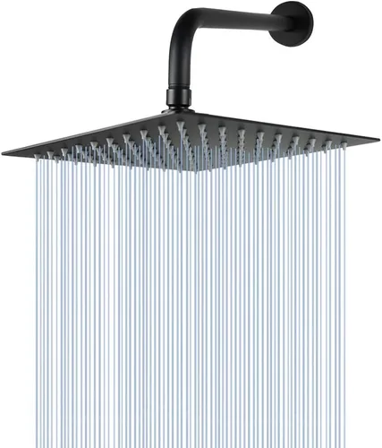Miniatura 12 de NearMoon - Alcachofa de ducha de lluvia cuadrada con brazo extensible, de acero inoxidable grande, cascada, cobertura de cuerpo completo