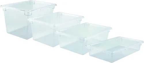 Miniatura 2 de Winco Caja de almacenamiento de alimentos de policarbonato, 12 x 18 x 3-1/2 pulgadas