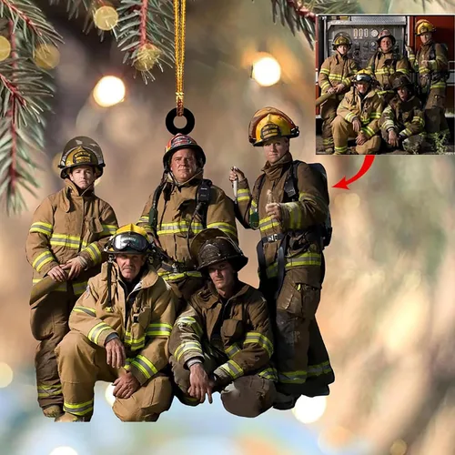 Adorno de Árbol de Navidad Personalizado, Adorno de Forma Plana con Foto Personalizada, Adornos Acrílicos Planos 2D, Adornos Acrílicos con Foto