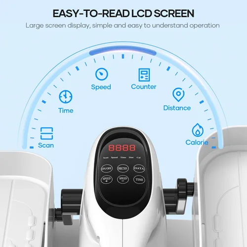 Miniatura 4 de Under Desk Elliptical Machine for Senior Mini Elliptical Leg Exerciser with Remote Quiet Portable Electric Seated Foot Pedal Exerciser for Home