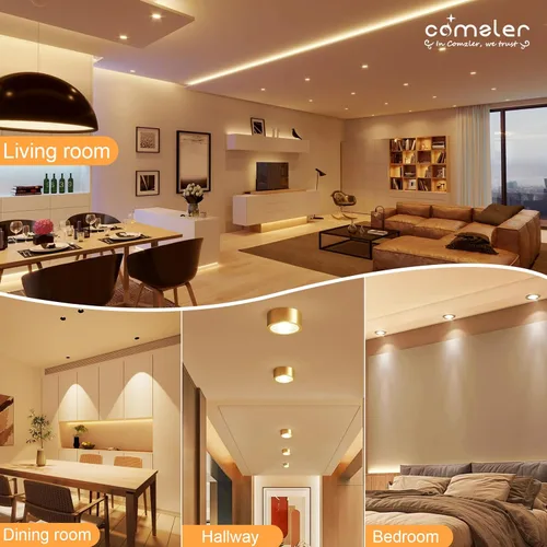 Miniatura 6 de comzler Bombilla LED GU10, 2700 K blanco cálido suave, equivalente a halógeno de 50 W, repuesto de iluminación de riel empotrado, 120 V, 4 W, 400