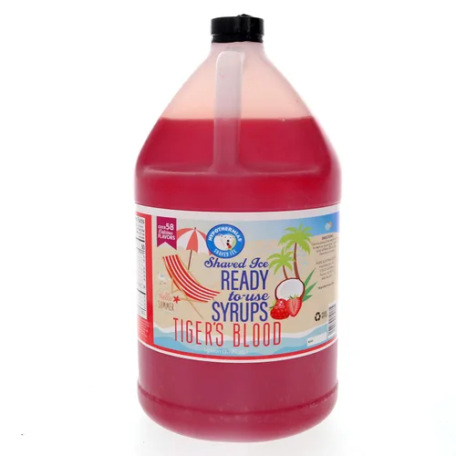 Miniatura 34 de Hypothermias Wild Cherry - Jarabe de sabores de cono de nieve hawaiano listo para usar (128 onzas líquidas), hielo afeitado, 100% azúcar de caña pura