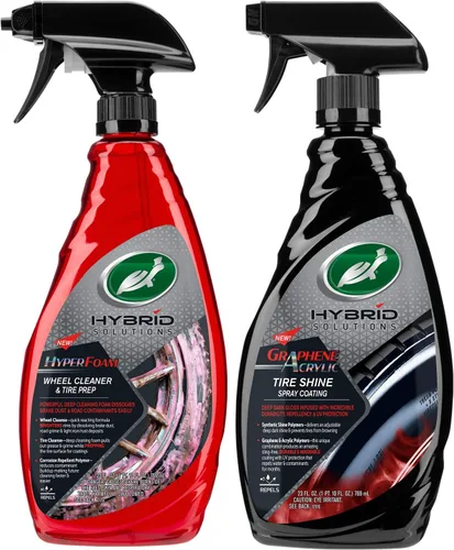 Turtle Wax Hybrid Solutions HyperForam - Limpiador de ruedas y revestimiento acrílico de grafeno para neumáticos - Limpia y prepara neumáticos,