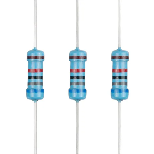 Miniatura 75 de 100 resistencias de 1 ohm 1/2 W (0.5 vatios) ±1% tolerancia de película metálica, resistencia fija de múltiples valores de resistencia opcional