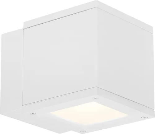 Miniatura 10 de WAC Lighting WS-W2505-AL Rubix - Lámpara de pared LED para exteriores, doble luz, 3000K, aluminio cepillado